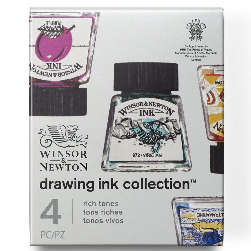 Tinta Para Desenho Winsor & Newton 14ml 4 Cores Rich Tones
